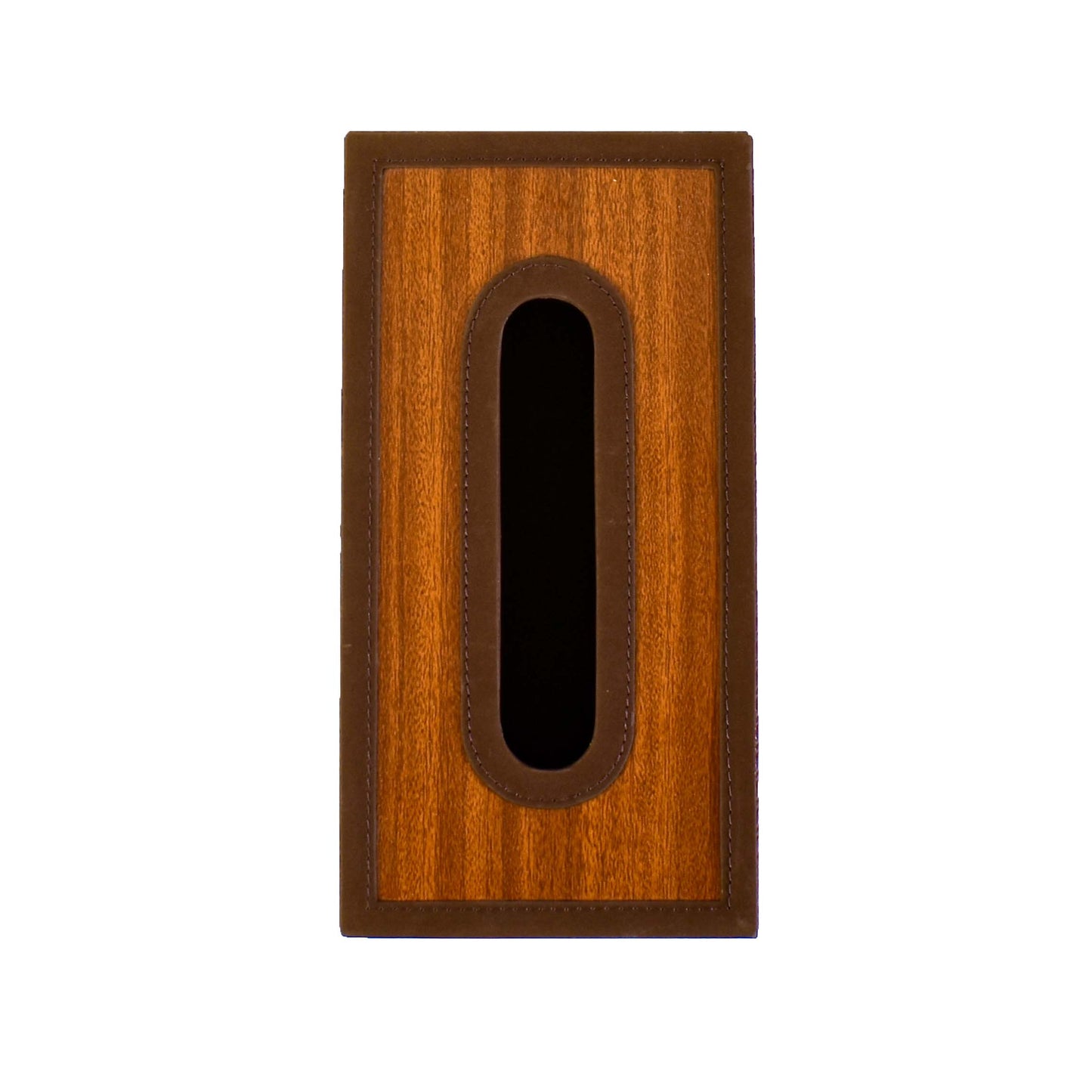 Leatherette Rectangle Tissue Box Holder | Brown | Rubix Ichkan