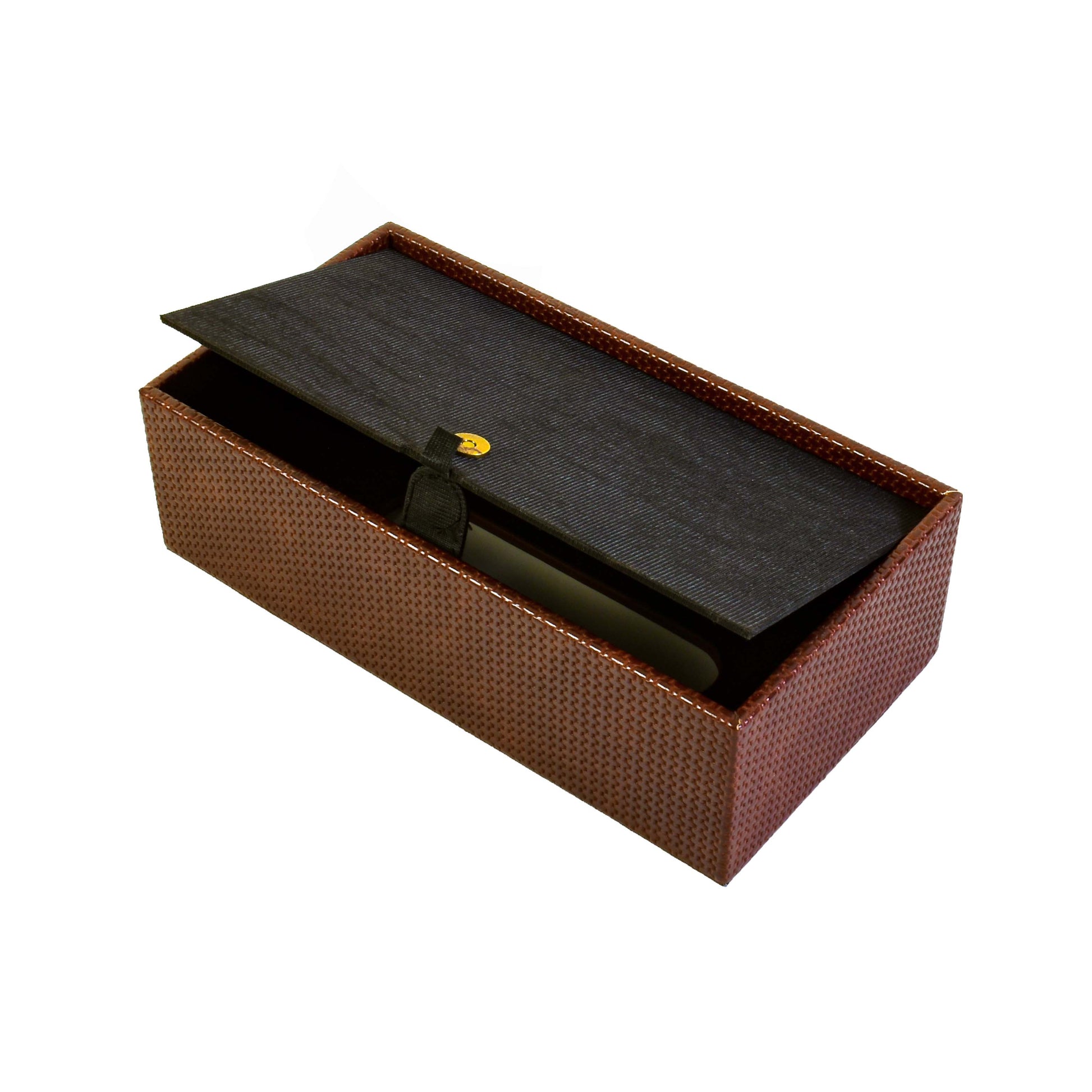 Leatherette Rectangle Tissue Box Holder | Brown | Rubix Ichkan