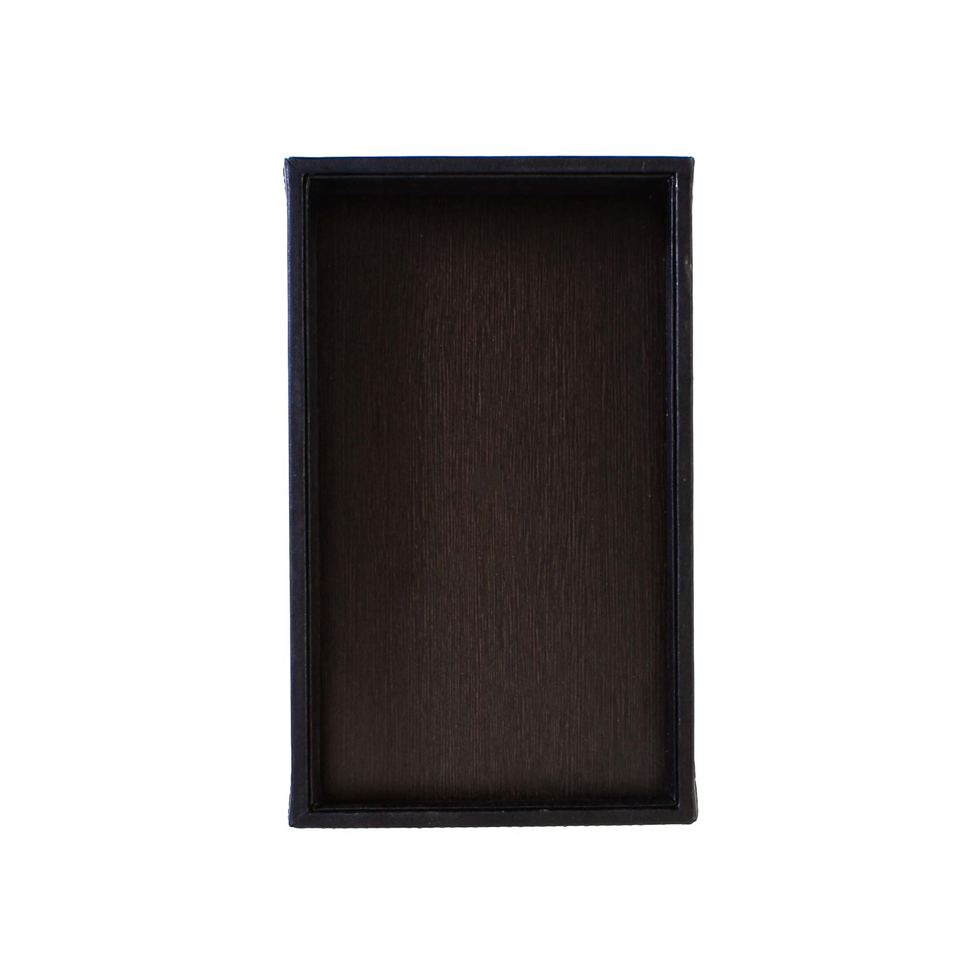 Leatherette Towel/Vanity Tray | Black | Rubix Ichkan
