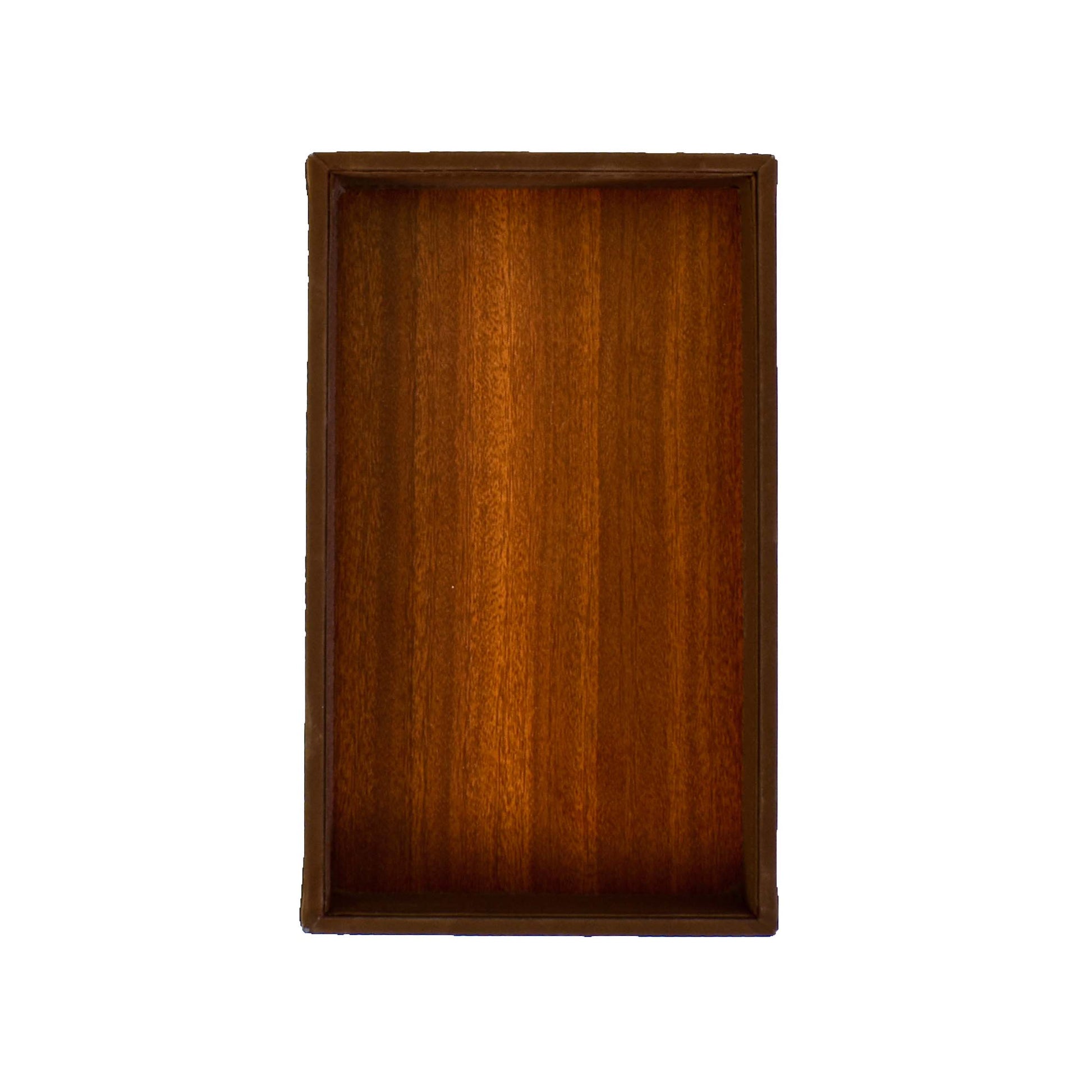 Leatherette Towel/Vanity Tray | Brown | Rubix Ichkan