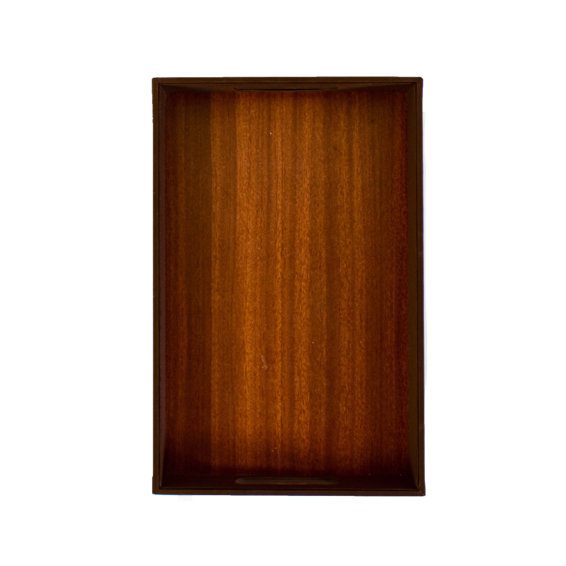 Leatherette Rectangle Serving Tray Small | Brown | Rubix Ichkan