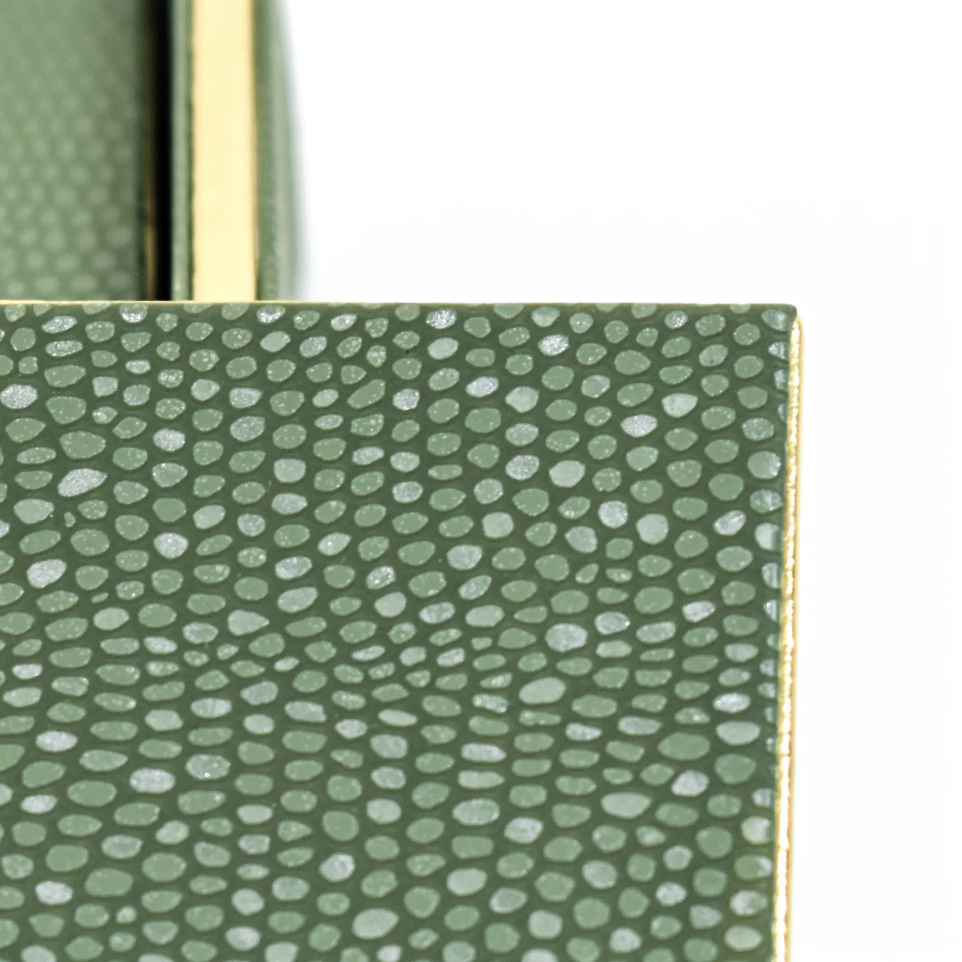 Leatherette Square Coasters Set of 6 | Olive Green | Serpentine Ichkan