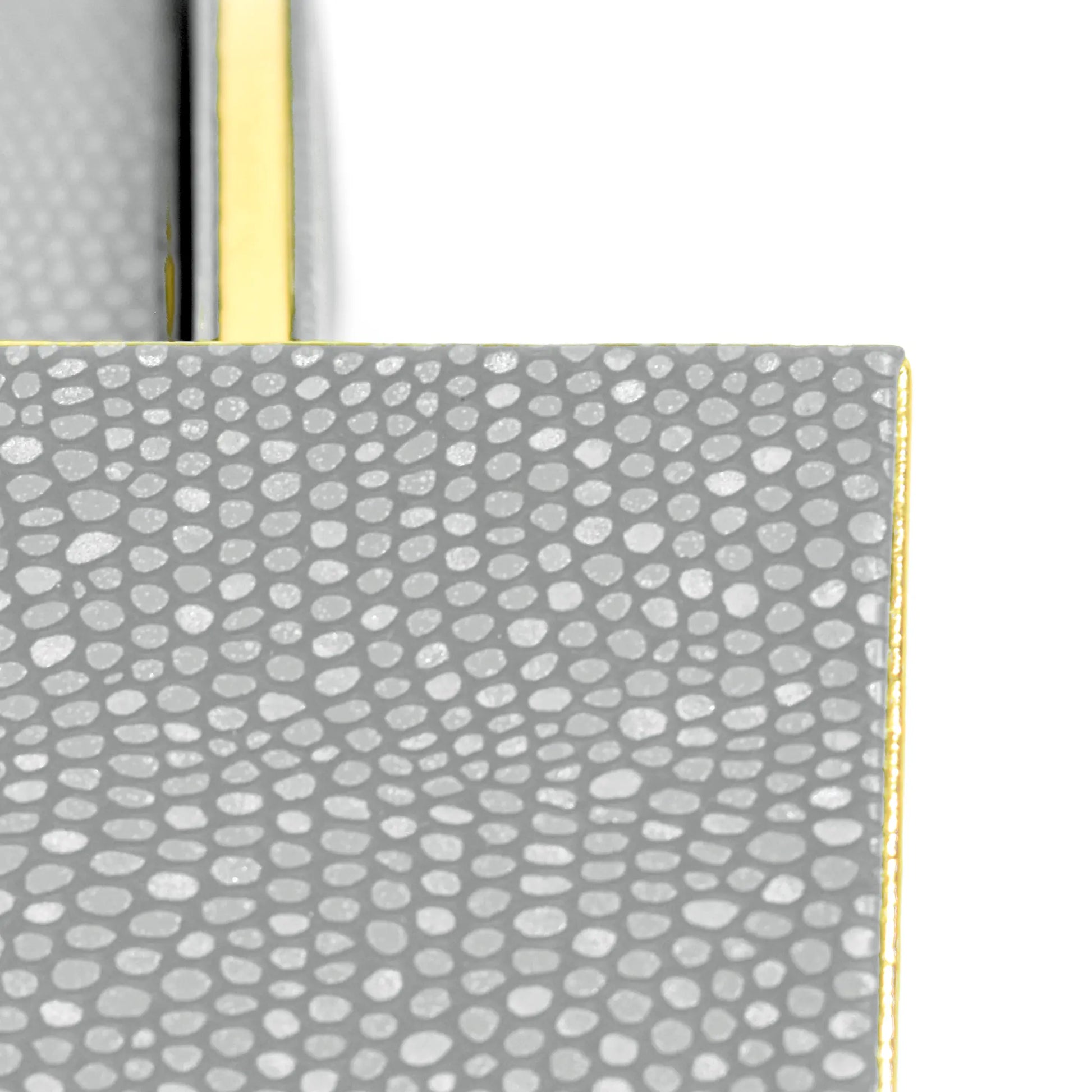 Leatherette Square Coasters Set of 6 | Grey | Serpentine Ichkan