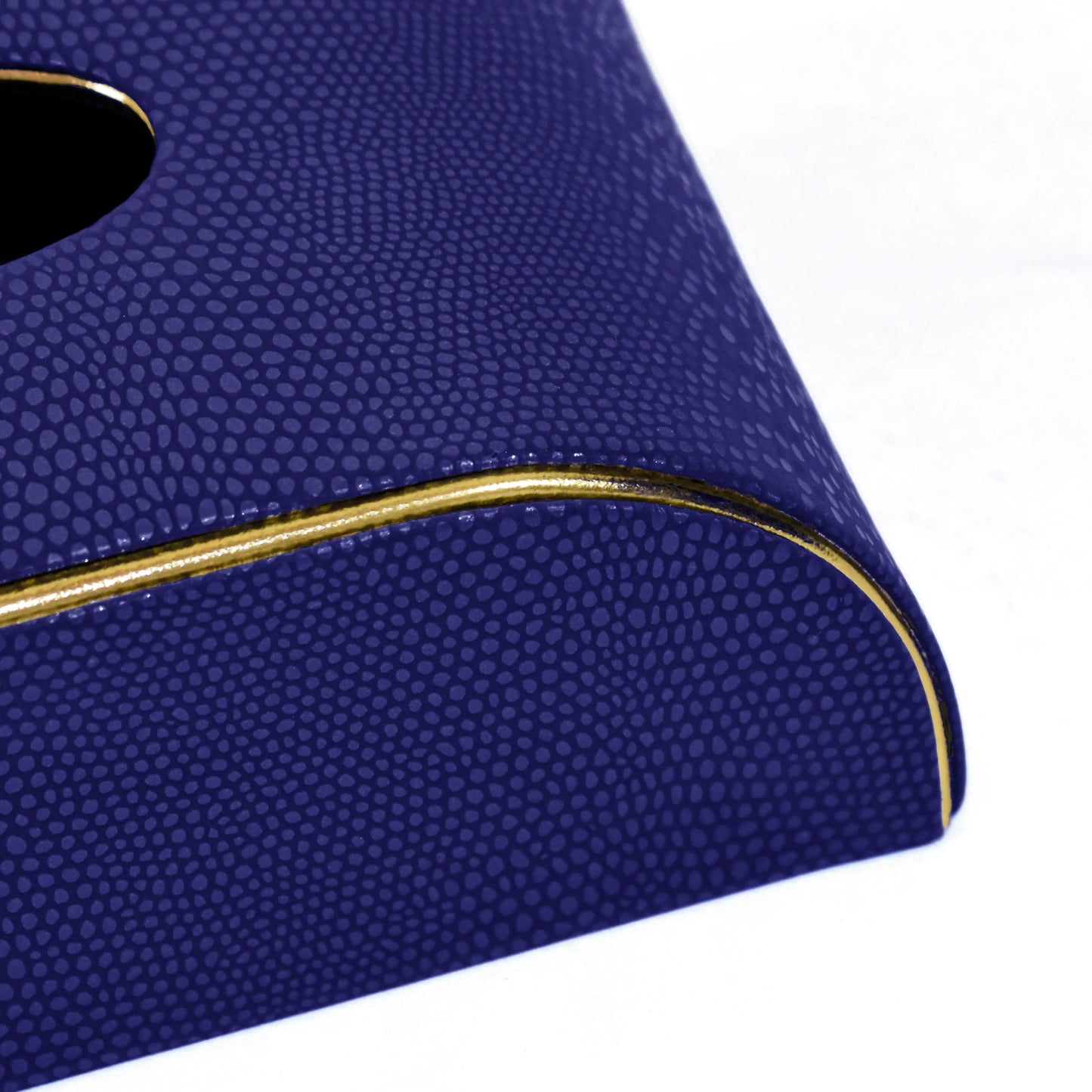 Leatherette Curve Tissue Holder | Blue | Serpentine Ichkan