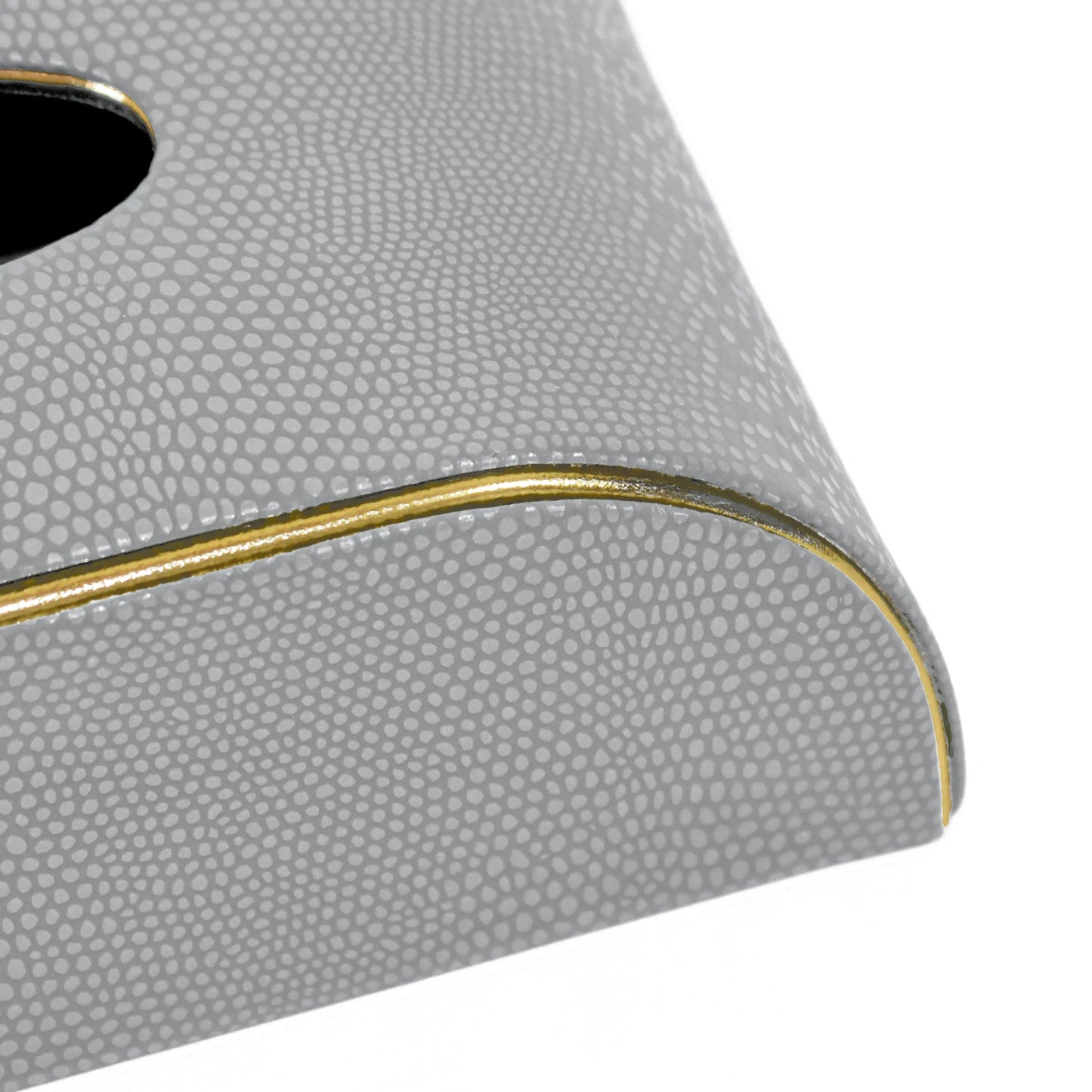 Leatherette Curve Tissue Holder | Grey | Serpentine Ichkan