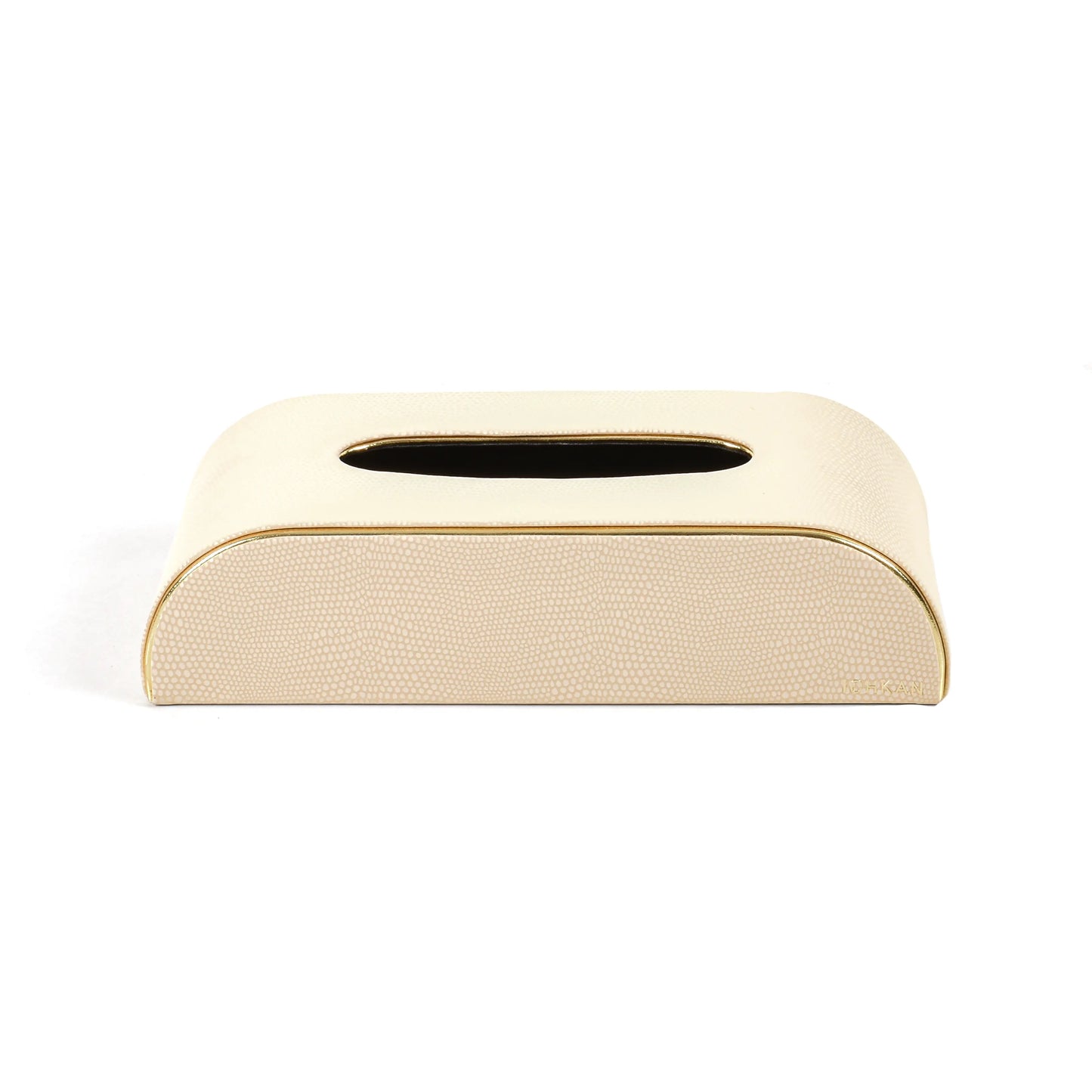 Leatherette Curve Tissue Holder | Ivory | Serpentine Ichkan