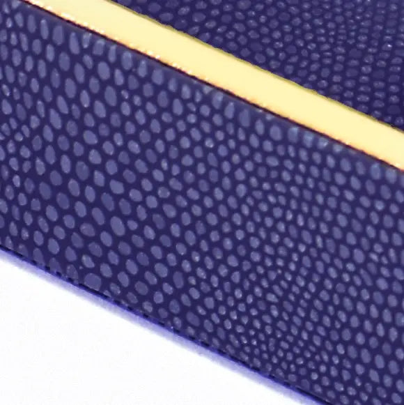 Leatherette Rectangle Long Cutlery Tray | Blue | Serpentine Ichkan