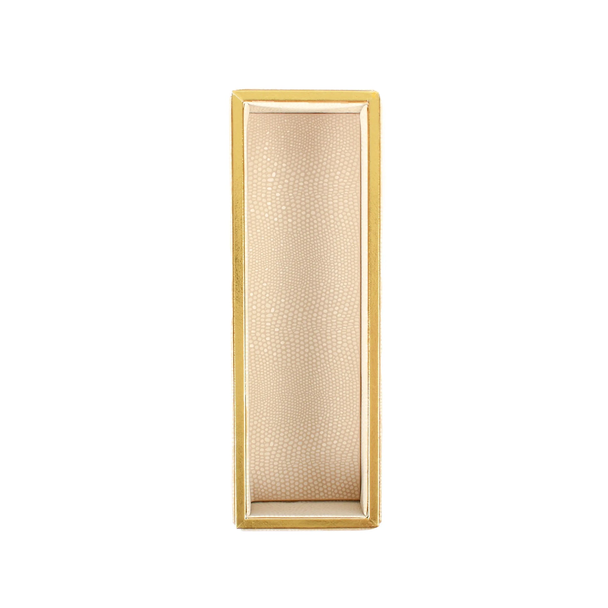 Leatherette Rectangle Long Cutlery Tray | Ivory | Serpentine Ichkan