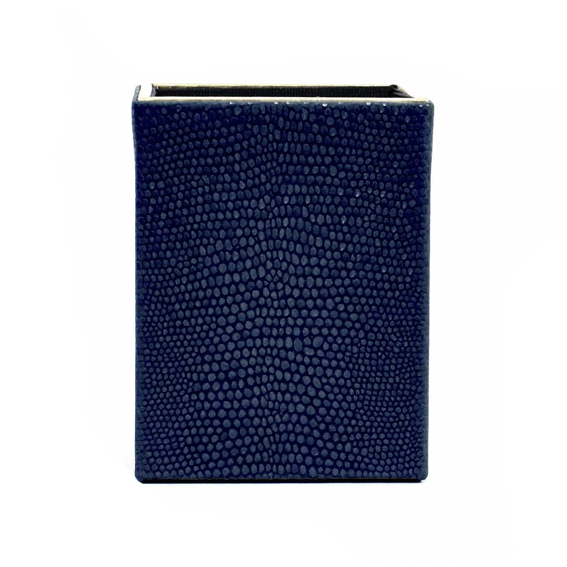 Leatherette Square Pen/Brush Holder | Blue | Serpentine Ichkan