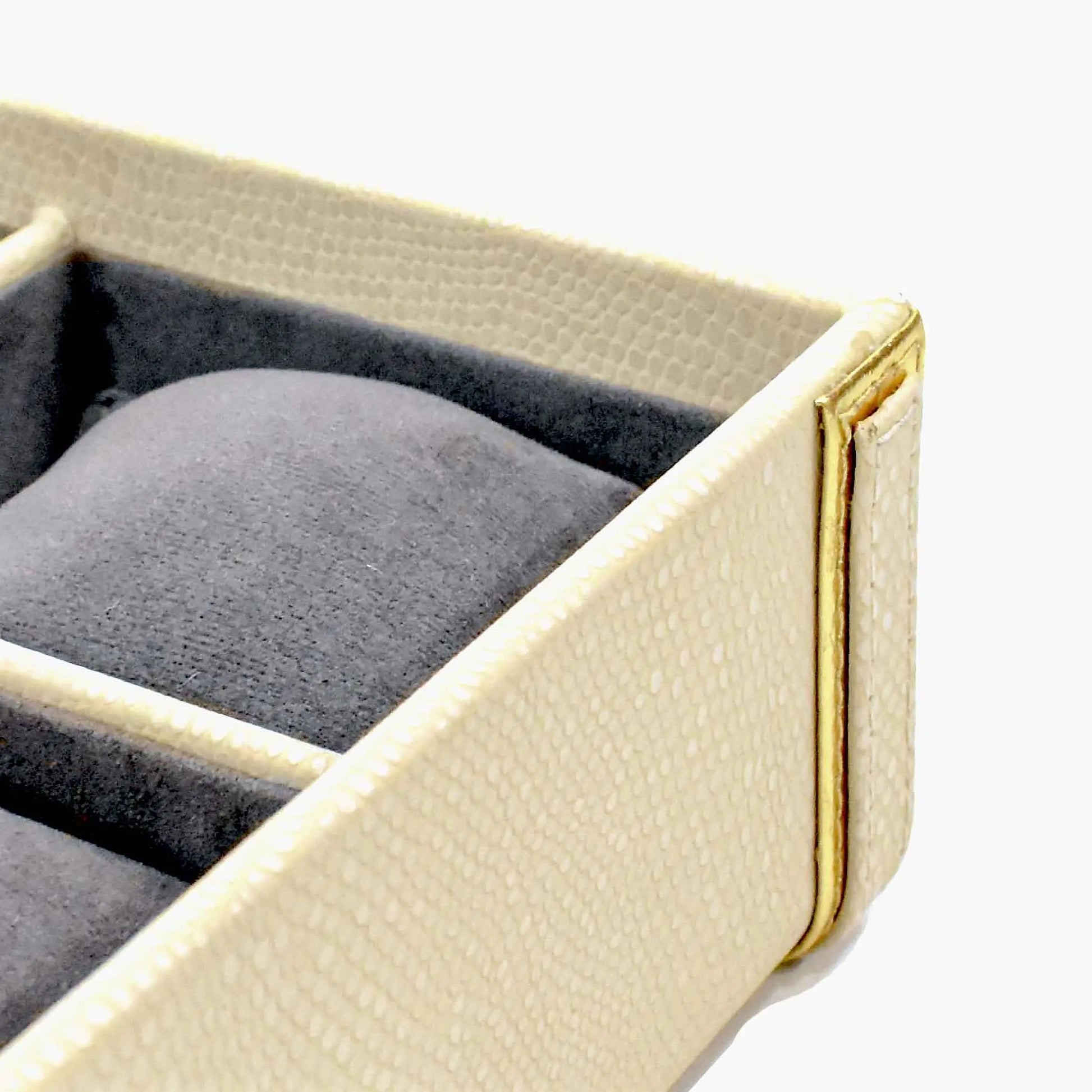 Leatherette Watch Storage and Organiser Box 8 Partition | Ivory | Serpentine Ichkan