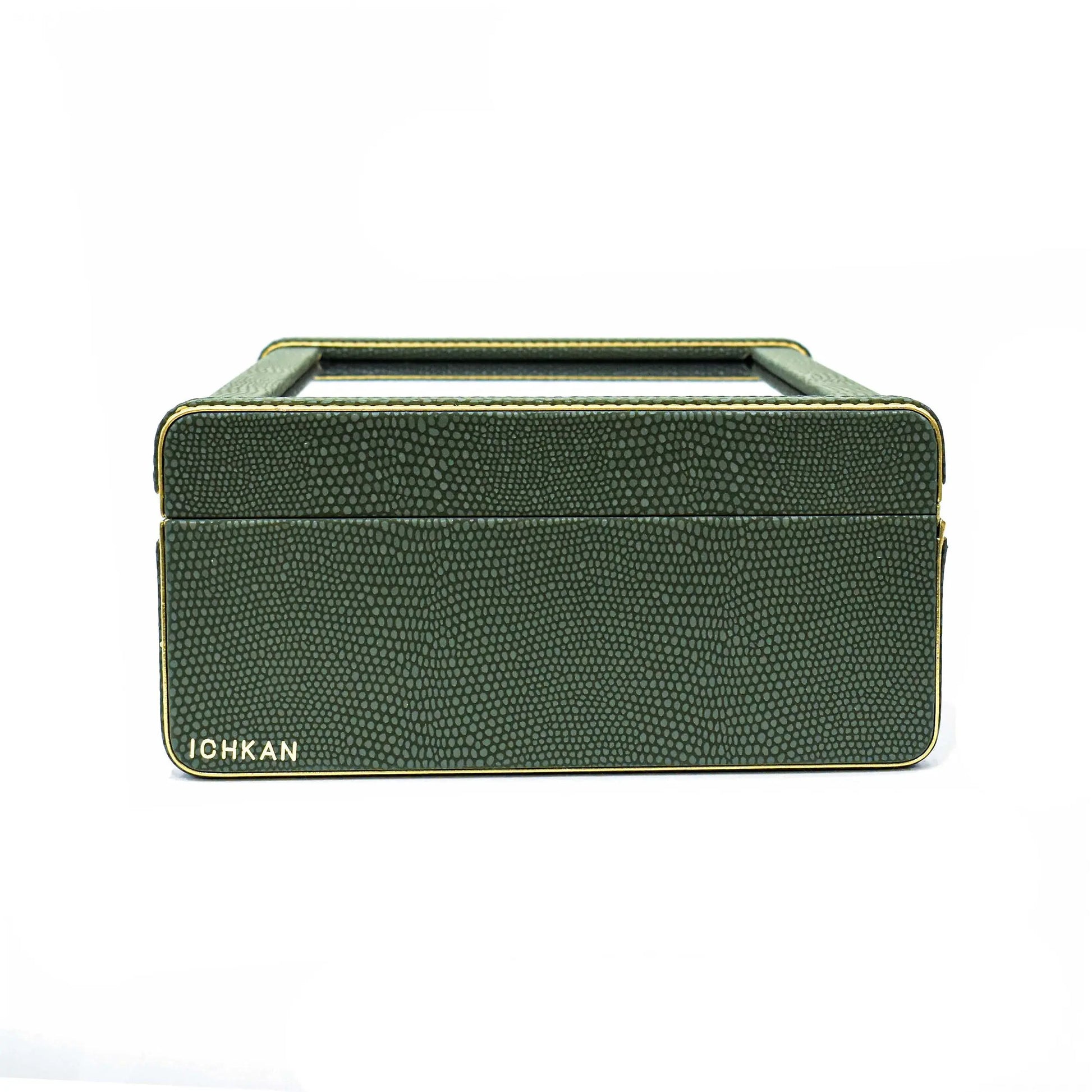 Leatherette Watch Storage and Organiser Box 8 Partition | Olive Green | Serpentine Ichkan