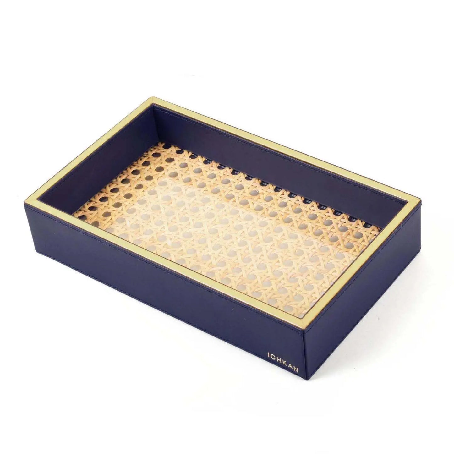 Leatherette Towel/Vanity Tray | Midnight Blue | Willow ICHKAN