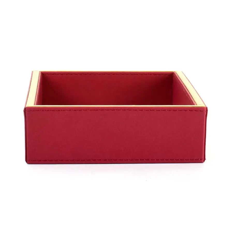 Leatherette Towel/Vanity Tray | Maroon | Willow ICHKAN