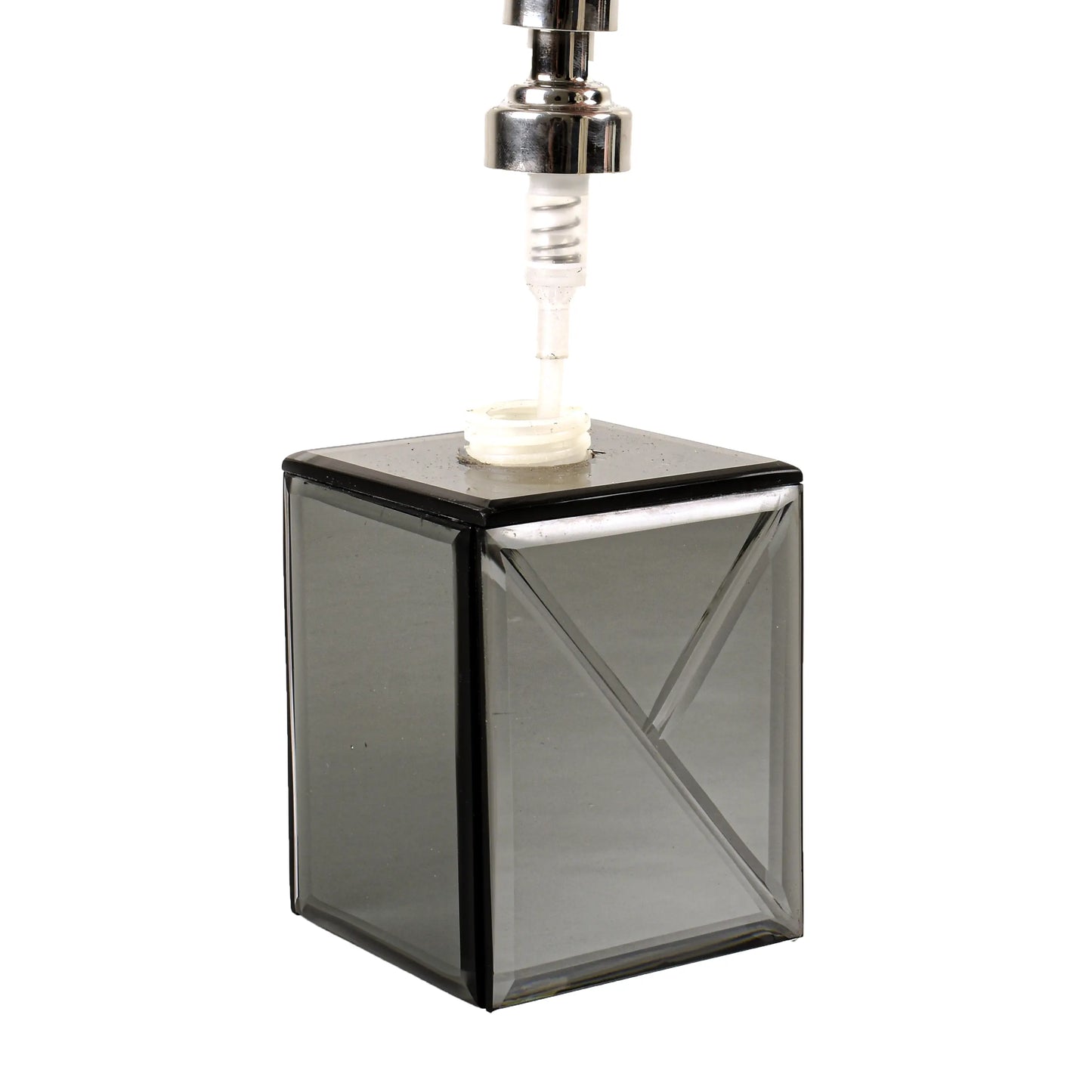 Mirror Bathroom Liquid Soap Dispensor | Smokey Black | Lap Of Luxury Ichkan