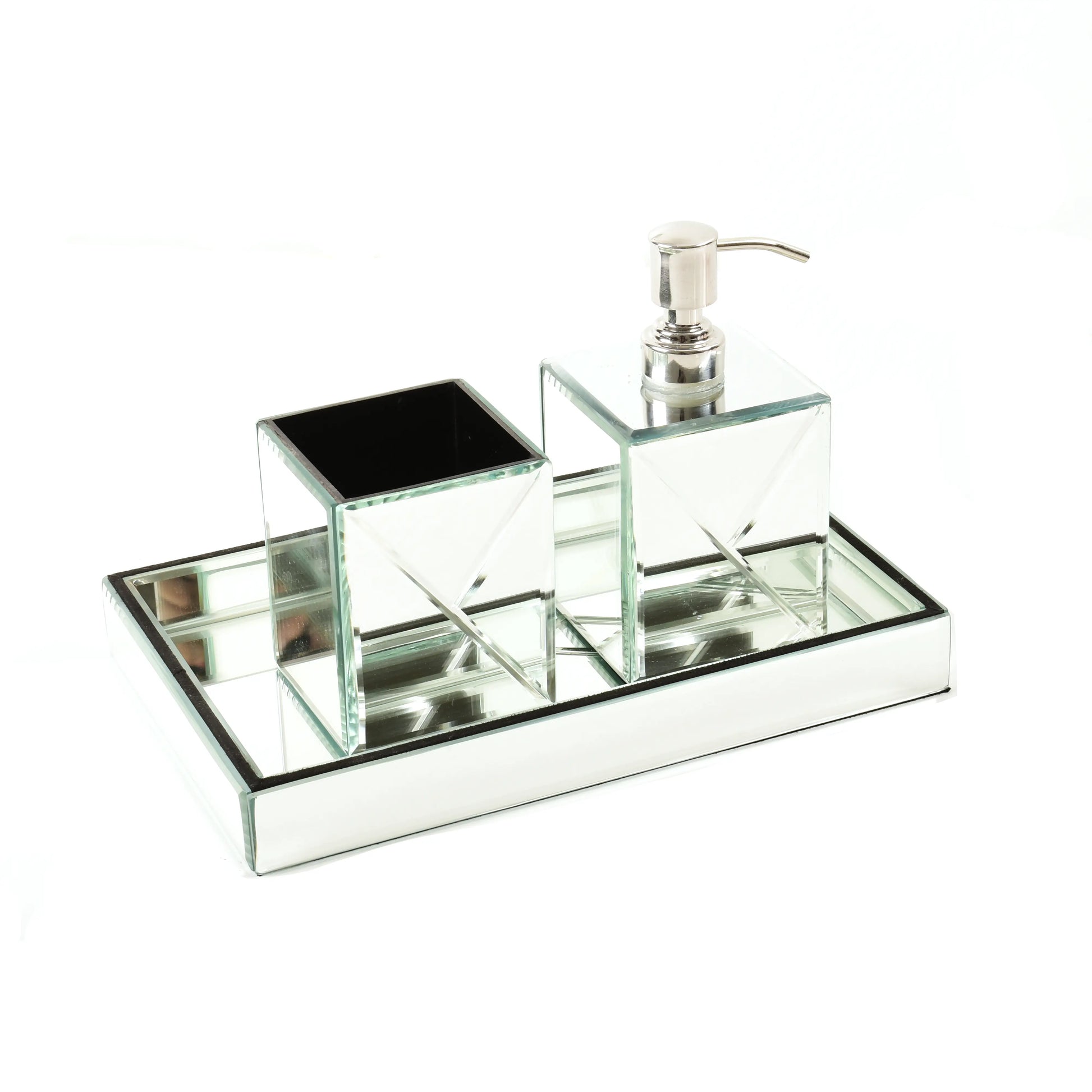 Mirror Bathroom Liquid Soap Dispensor | Clear | Lap Of Luxury Ichkan
