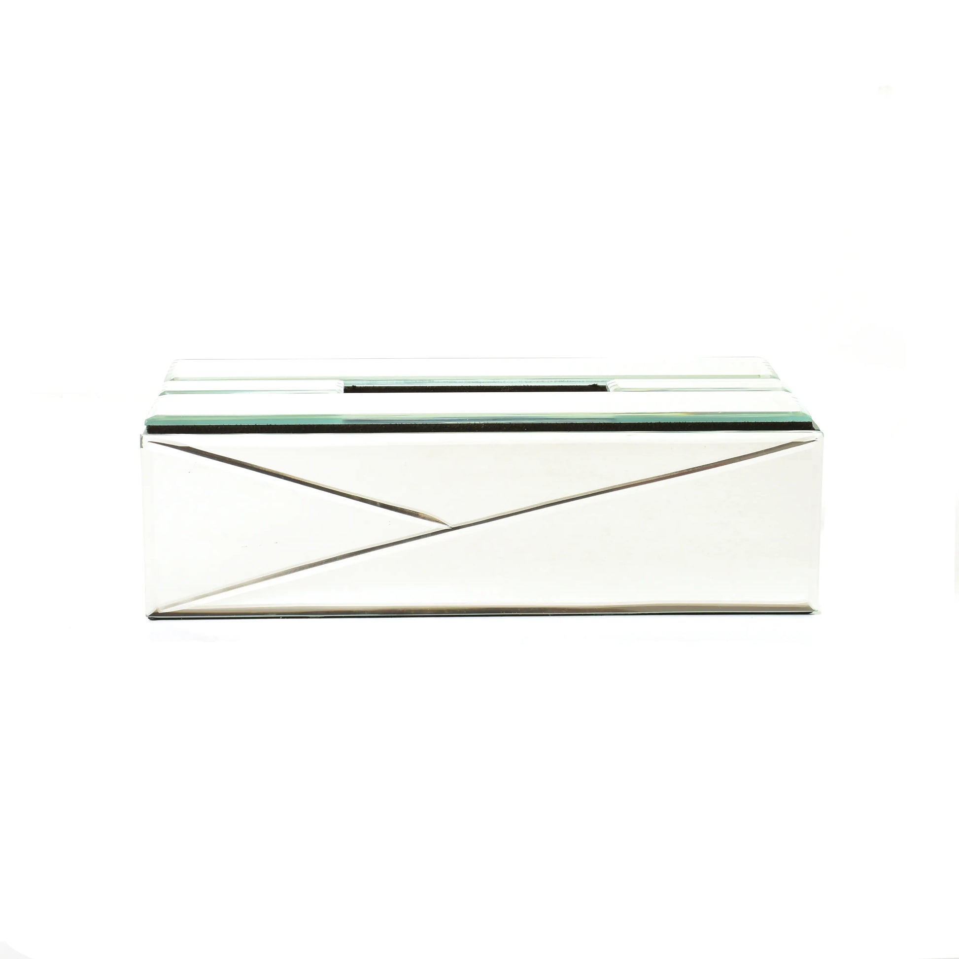 Mirror Rectangle Tissue Box Holder | Clear | Lap Of Luxury Ichkan