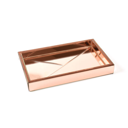 Mirror Towel/Vanity Tray | Rose Gold | Lap Of Luxury Ichkan